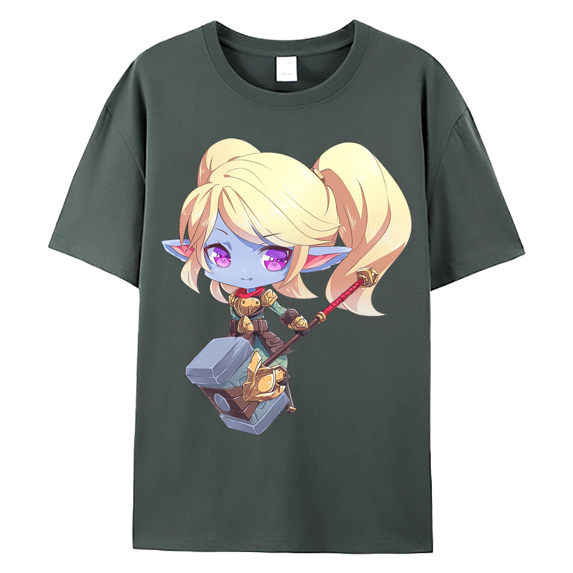 （画像用） リーグ・オブ・レジェンド League of Legends LOL 綿100％ メンズ半袖Tシャツ｜肌触りやわらか＆通気性